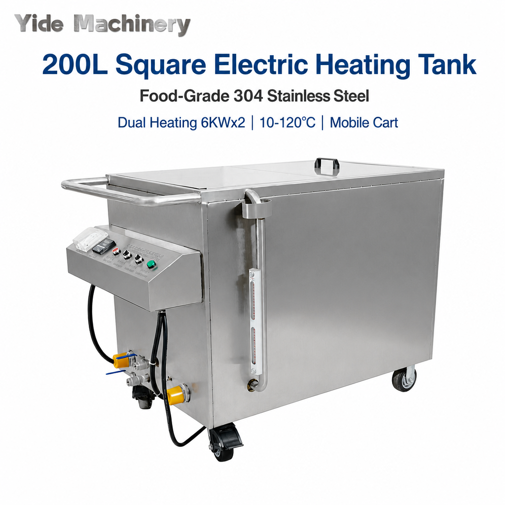 Yide 200L Stainless Steel Square Electric Wax Melting Tank with Digital Temperature Control