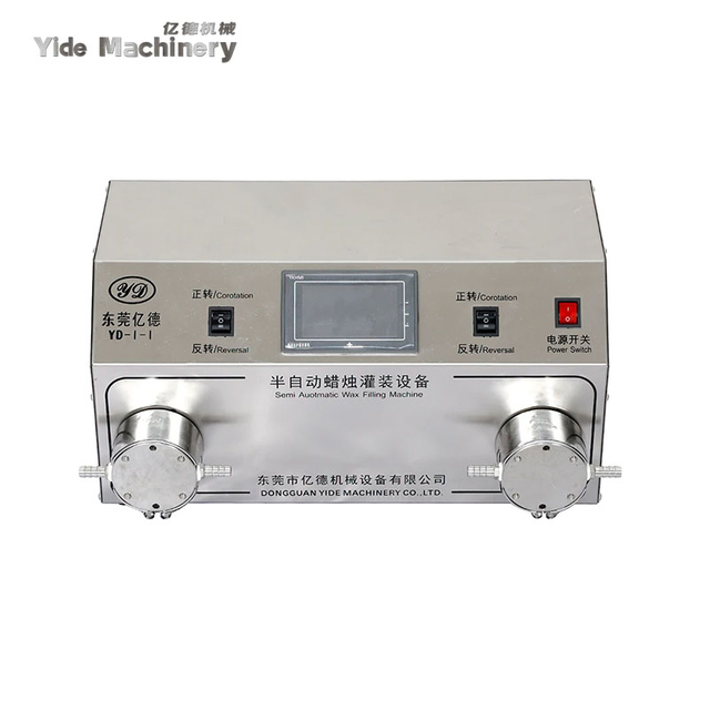 Industrial Candle Wax Filling Equipment Semi Auto Filler For Scented Soy Wax Container Production